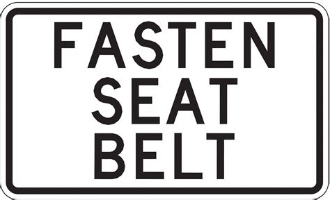 LYLE Fasten Seat Belt Traffic Sign, Sign Legend Fasten Seat Belt, 12 in ...