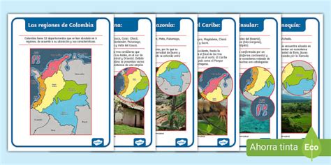 New Mapa Regiones Naturales De Colombia Paquete Imprimible