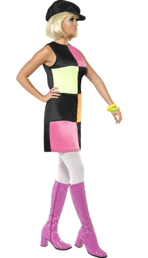 60s Groovy Girl Fancy Dress Costume By Smiffys 37070 Karnival Costumes