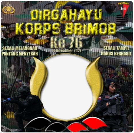 Link Twibbon Hut Korps Brimob Ke Tahun Gratis Unduh