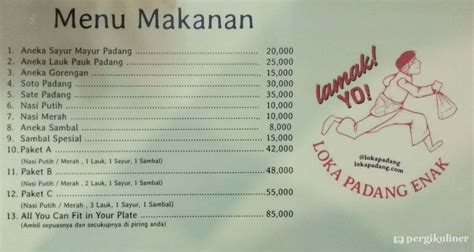 Selalu Diperbarui Menu Loka Padang Pondok Indah