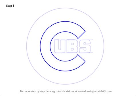 Learn How to Draw Chicago Cubs Logo (MLB) Step by Step : Drawing Tutorials