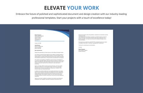 Professional Letter of Recommendation Template in Word - Download ...