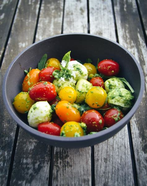 Bunter Tomatensalat Mit Mozzarella Kugeln Kochen Aus Liebe