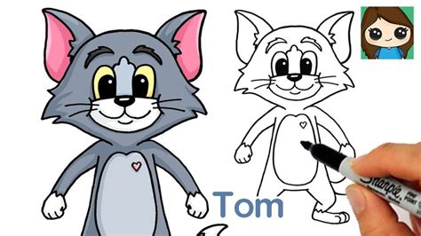 How to Draw Tom Cat | Tom and Jerry - YouTube | Drawing cartoon characters, Tom and jerry ...