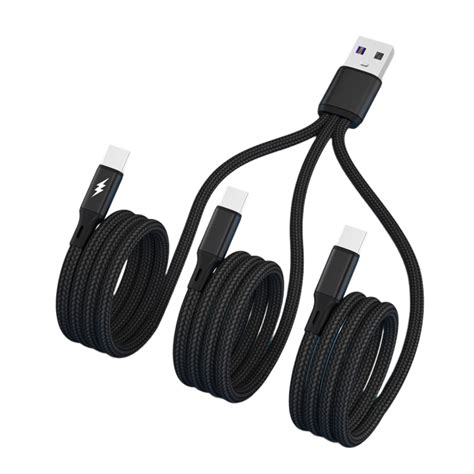 Lanema 5A Super Fast Charging Cord Wire One Drag Three USB To Type C