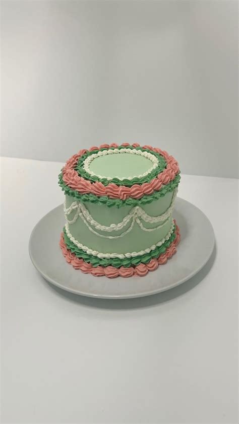 Vintage Cake Vintage Cake Mint Green Cakes Green Birthday Cakes