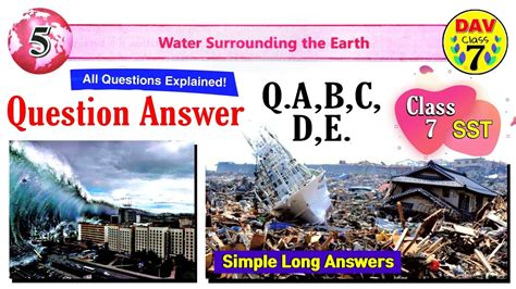 ⛵water Surrounding The Earth Dav Class 7 Sst Chapter 5 Question Answer Q A B C D E Rishu