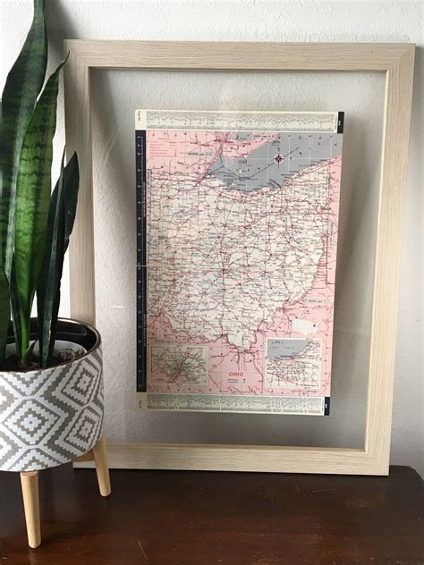 1960s Ohio State Map Vintage Atlas Etsy