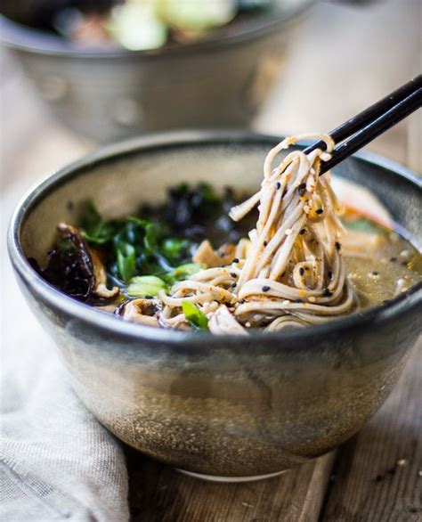 Miso And Soba Noodle Soup With Roasted Sriracha Tofu And Shiitake Mushrooms Recipe Soba