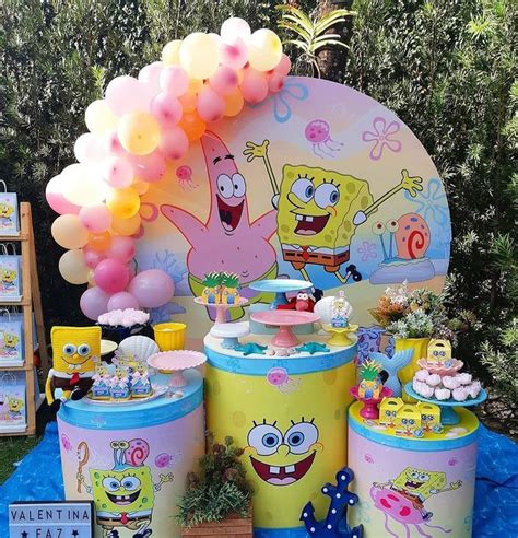 DECORAÇÃO BOB ESPONJA | Festa do bob esponja, Aniversário do bob ...