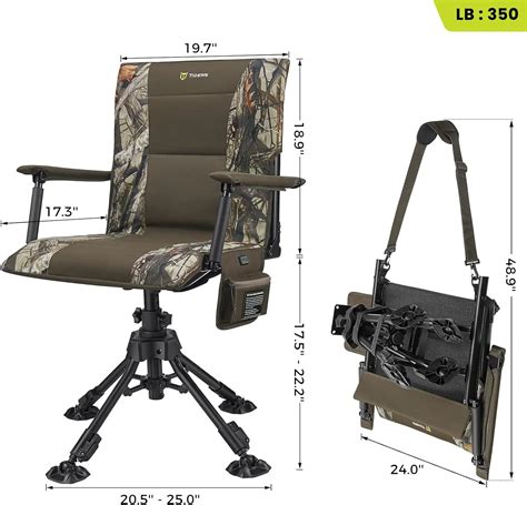 360 Degree Silent Swivel Blind Folding Chairs Heated Hunting Blind