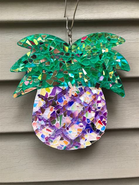 Pineapple Suncatcher Purple Striped Pineapple Suncatcher Etsy