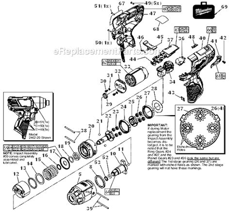 Milwaukee 2463 20 Parts List And Diagram