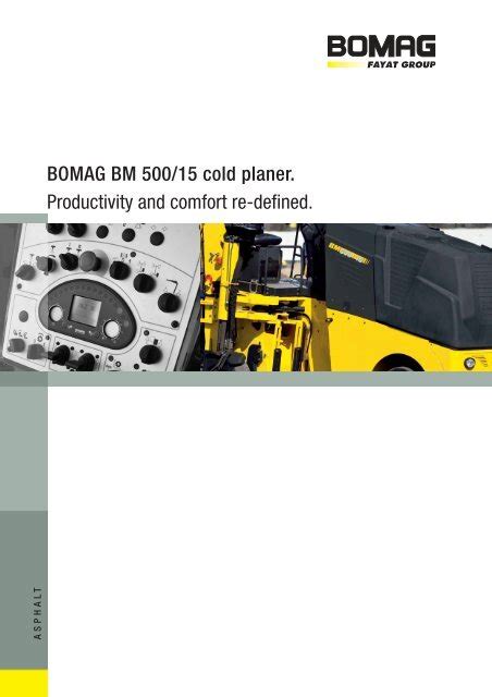 Bomag Bm Cold Planer Productivity And Comfort Re Defined