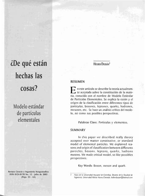 Pdf De Qu Est N Hechas Las Cosas