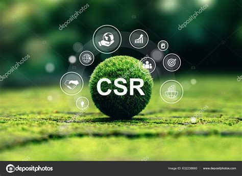 Crystal Globe Putting Moss Csr Icon Corporate Social Responsibility