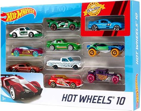 Hot Wheels Set Macchinine Da 10 Veicoli In Scala 1 64 Con