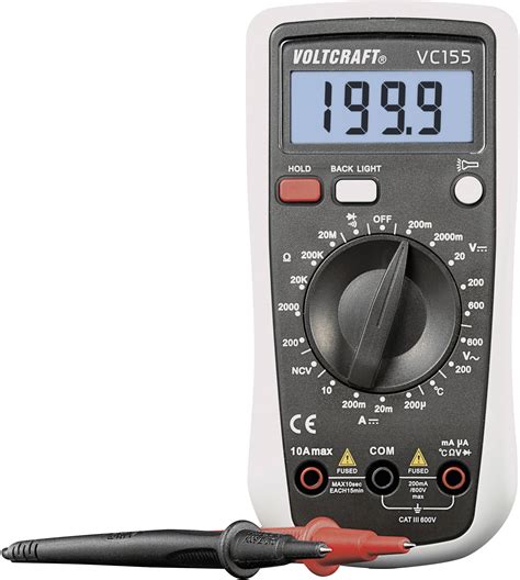 Voltcraft Vc Handheld Multimeter Digital Cat Iii V Display