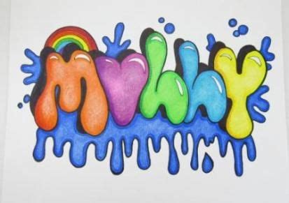 Bubble Letters Graffiti Names - Birthday Letter