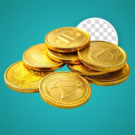 Premium Psd Stack Of Golden Coins 3d Rendering Isolated