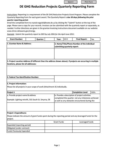 Fillable Online Dnrec Delaware Ghg Qtrly Reporting Form Xlsx Fax Email