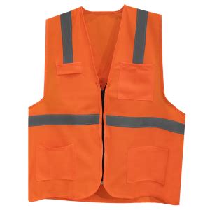 Chaleco De Gabardina Naranja Tipo Brigadista Con Reflejante