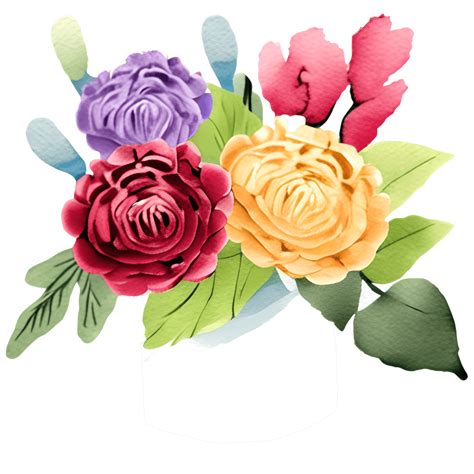 Assorted Flower Bouquet Graphic · Creative Fabrica