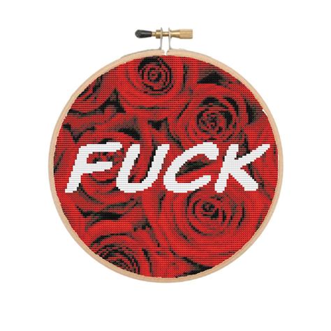 Fuck Cross Stitch Pattern Quote Subversive Cross Stitch Etsy