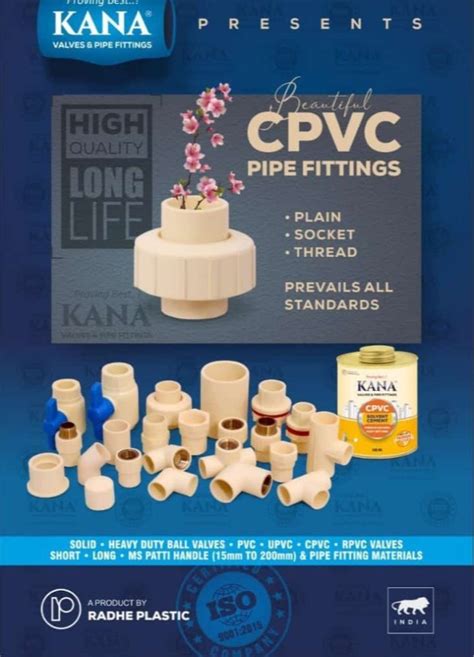 CPVC Pipe Fittings Commercial Hot Cold Water Plain Brass At