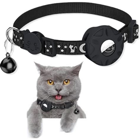 Airtag Collier R Fl Chissant Pour Chat Avec Support Airtag Et Clochette