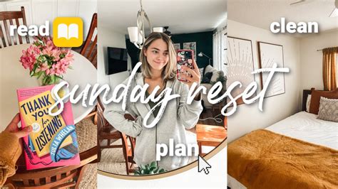 Sunday Reset Vlog Deep Cleaning Planning Reading YouTube