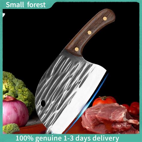 Traditional Handmade Forged Kitchen Knife Hammer Stainless Steel Chef S