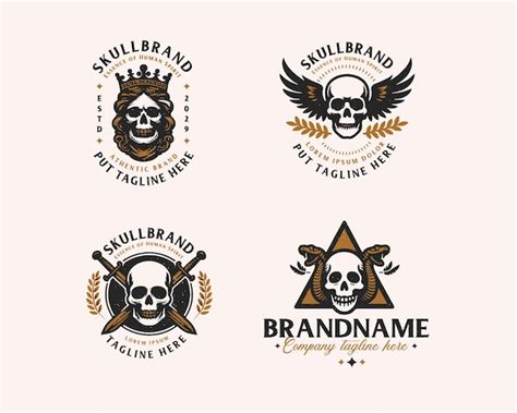 Premium Vector Set Bundle Vintage Skull Gangster Tattoo For Business