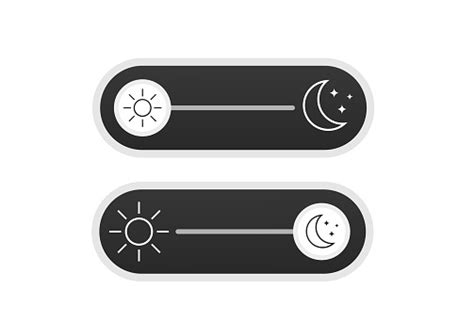 On And Off Toggle Switch Buttons Light And Dark Buttons Day Night ...