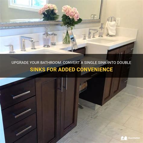 Upgrade Your Bathroom Convert A Single Sink Into Double Sinks For