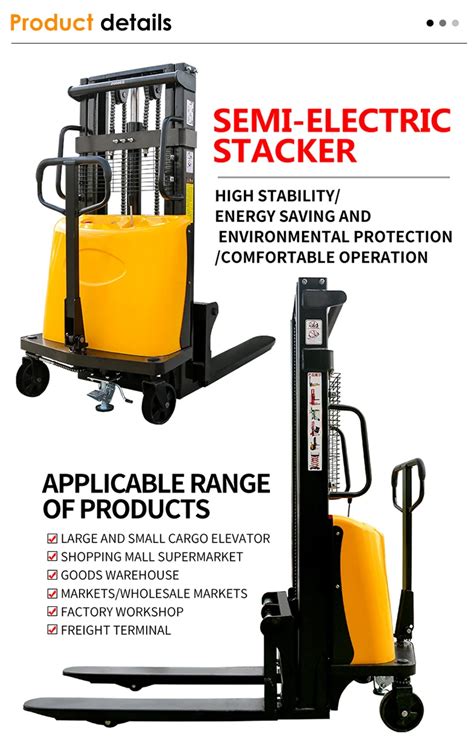 2024 Electric Forklift Pallet Truck Fully Electric Pallet Stacker