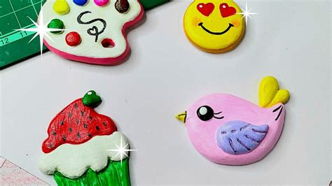 DIY Cute Fridge Magnets | Fridge magnets, Homemade magnets, Diy air dry ...