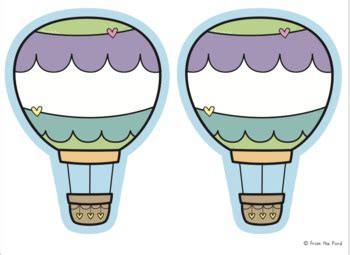 Hot Air Balloon Door Display Or Classroom Labels By From The Pond