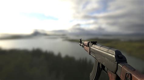 Ak Avtomat Kalashnikova Assault Rifle Pbr D Model