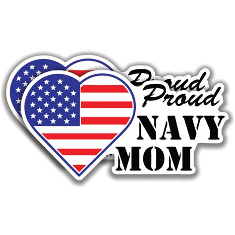 Proud Us Navy Mom Decal 2 Stickers Bogo The Sticker And Decal Mafia