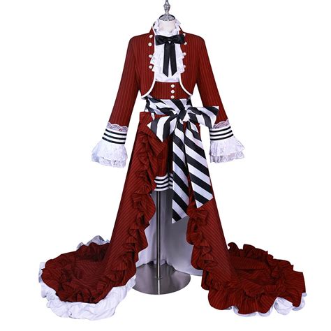 Anime Black Butler Ciel Phantomhive Red Outfit Cosplay Costume Outfits