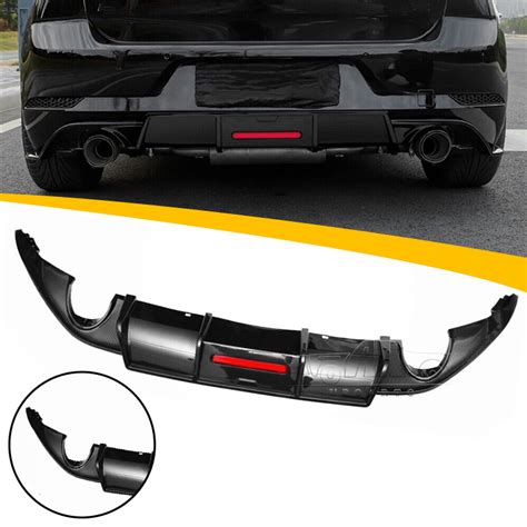 Carbon Fiber Shiny Black Rear Lip Bumper For VW Volkswagen Golf 7 Mk7