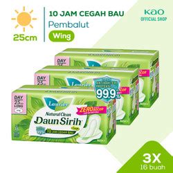 Promo Laurier Natural Clean Night 16s Pembalut Daun Sirih Wing 30cm