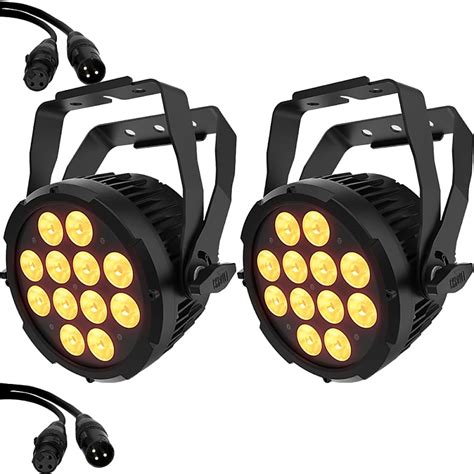 2 Pack Chauvet SlimPAR Pro Q IP IP65 Rated RGBA LED Wash Reverb