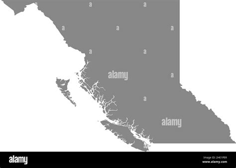 Gray Flat Blank Vector Administrative Map Of The Canadian Province Of