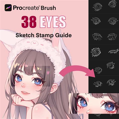 Procreate Eyes Brushes Stamps Anime Eyes Brush Set For Ipad Procreate