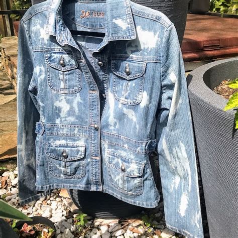 Thrift Jean Jacket Etsy