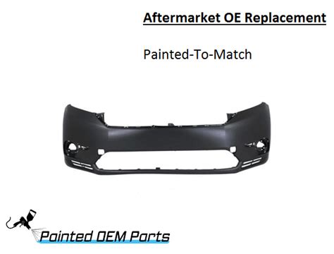 Painted Toyota Highlander Front Bumper Cover Oe Replacement