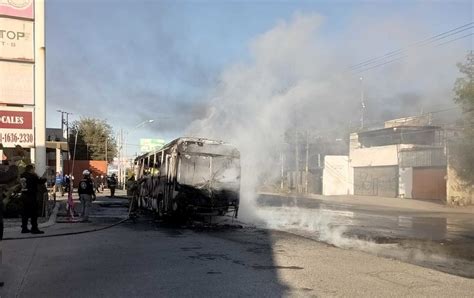 Se incendia camión urbano pasajeros salen ilesos Vota Monterrey